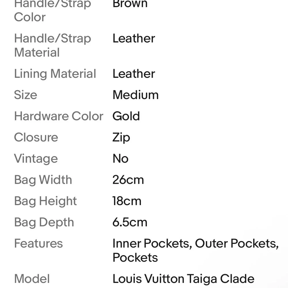 Louis Vuitton Taiga Clade Acajou Clutch Bag Business Unisex Bag LV with coa - Picture 14 of 15